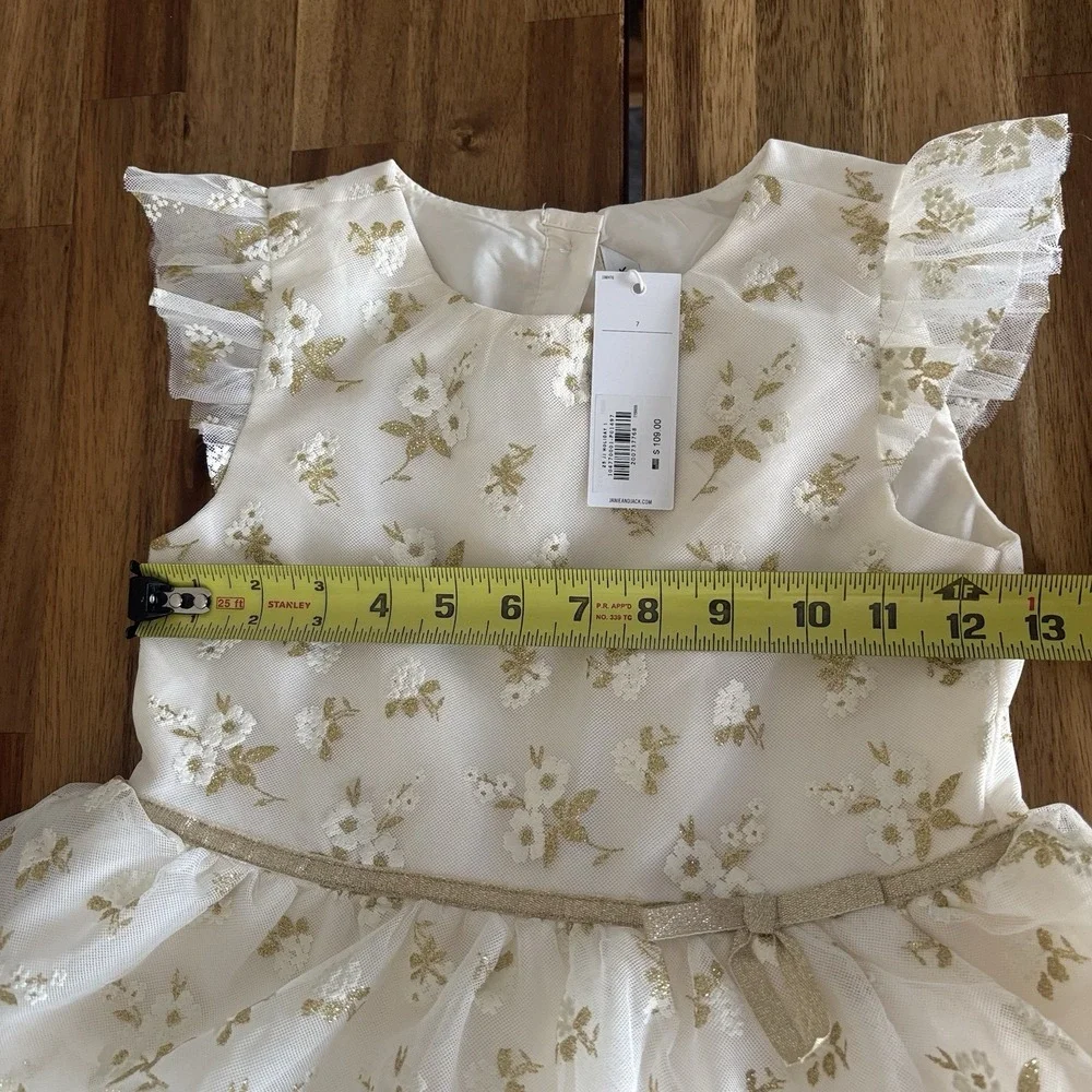 Janie & Jack dress + Cardigan Sweater Size 7 Special Occasion Flower Girl NWT